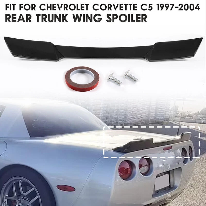 Gloss Black Rear Trunk Spoiler Wing for Corvette C5 (1997-2004)