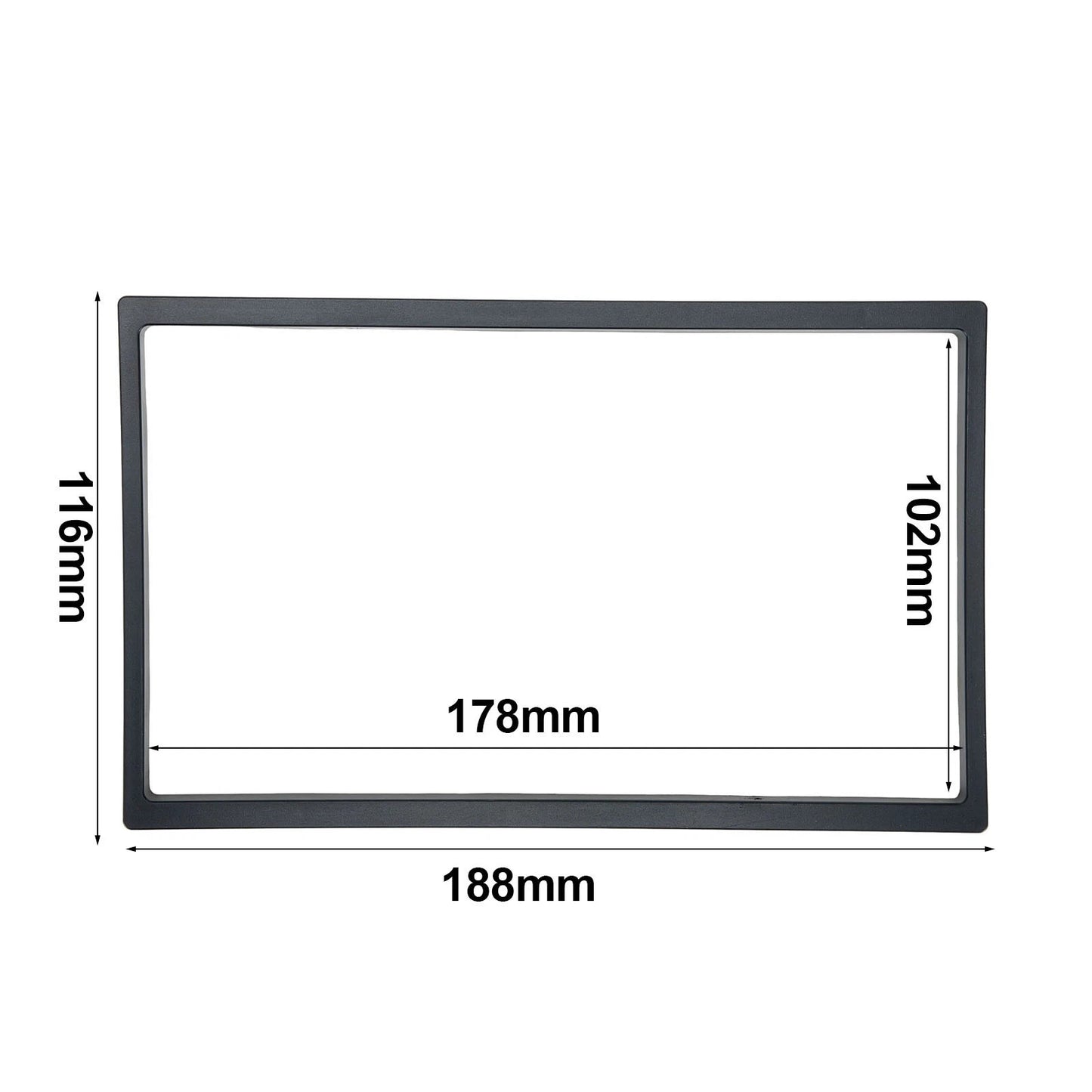 Radio Panel Surround / 2DIN / ABS Plastic Black Ultra-thin  (YYYY–YYYY)