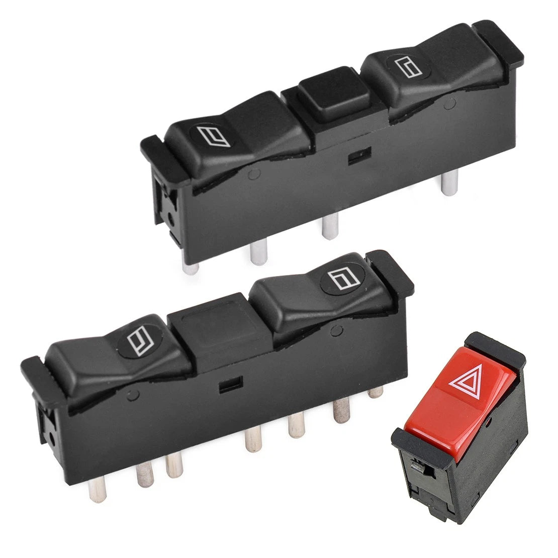 Power Window Switch + Emergency Light Switch for Mercedes W201 W126 (1982-1992)