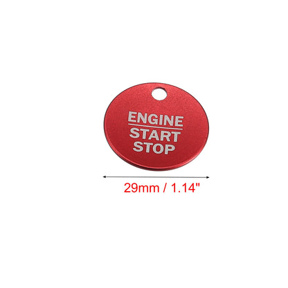 Engine Start Stop Button Cover Trim Sticker for Ford F-150 (2016-2021) Red