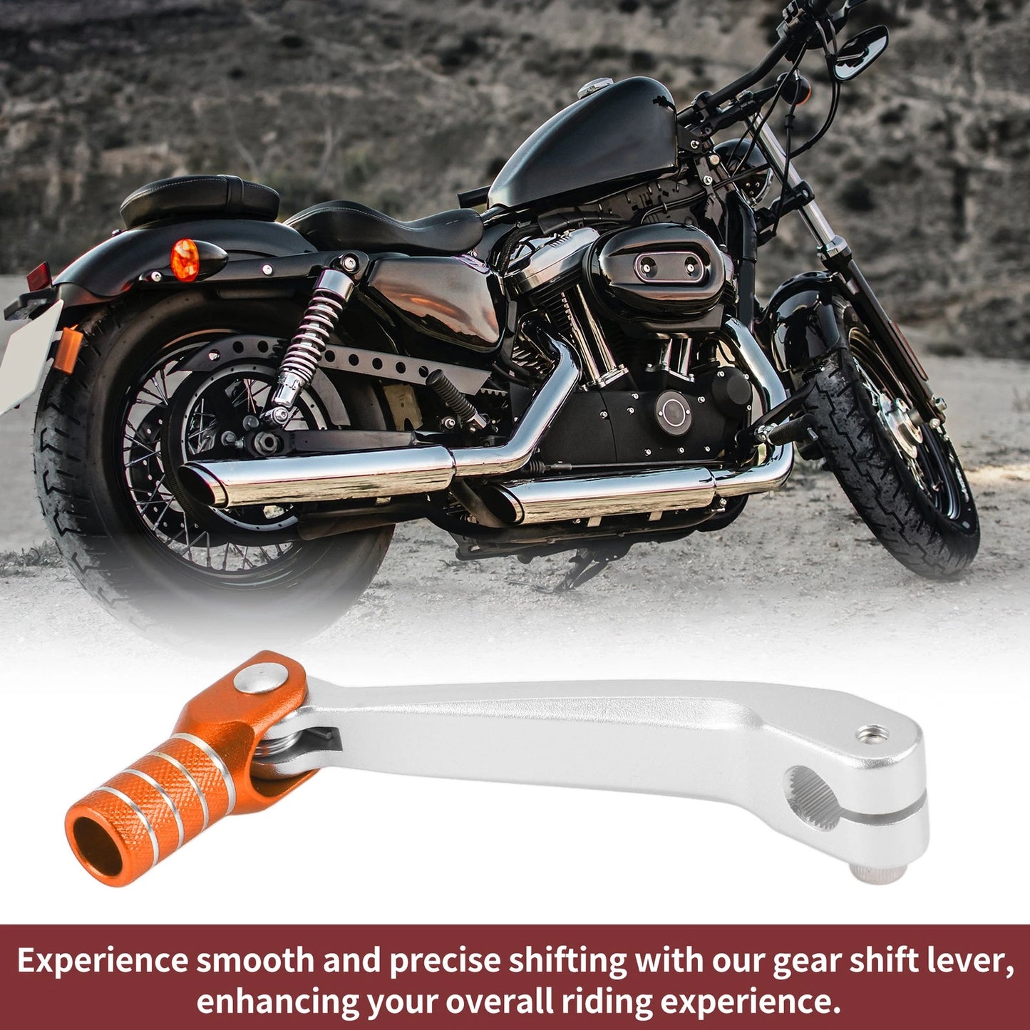 Motorcycle Gear Shifter Lever for Honda CRF150F (2003-2017) Silver Orange