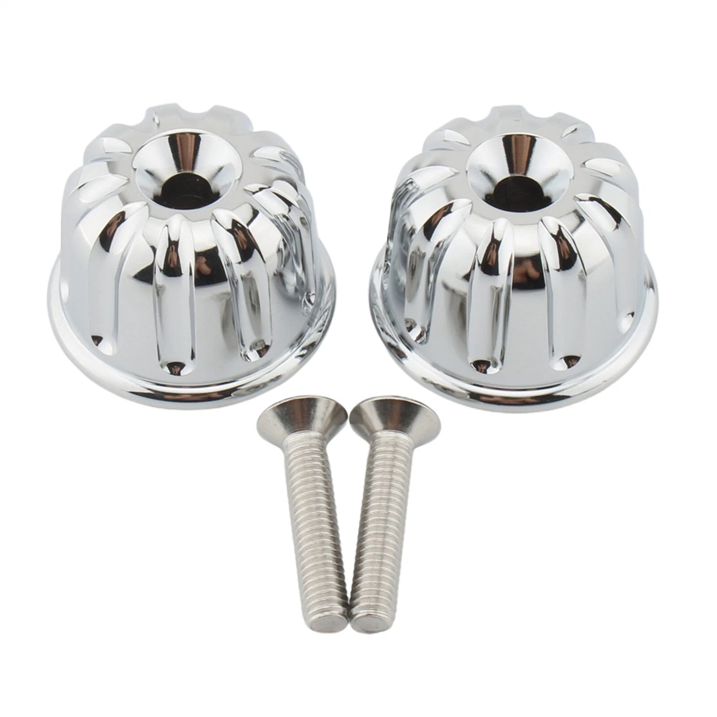 Handlebar End Plug Caps for Triumph Street Twin (2016-2022) Chrome 2 x