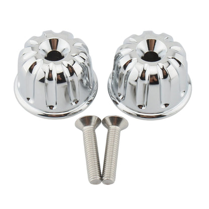 Handlebar End Plug Caps for Triumph Street Twin (2016-2022) Chrome 2 x