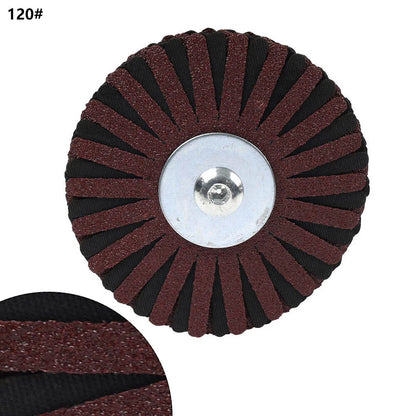 3" Cloth Flap Wheel Polishing Abrasive for Dremel Rotary Tool (80-180 Grit)