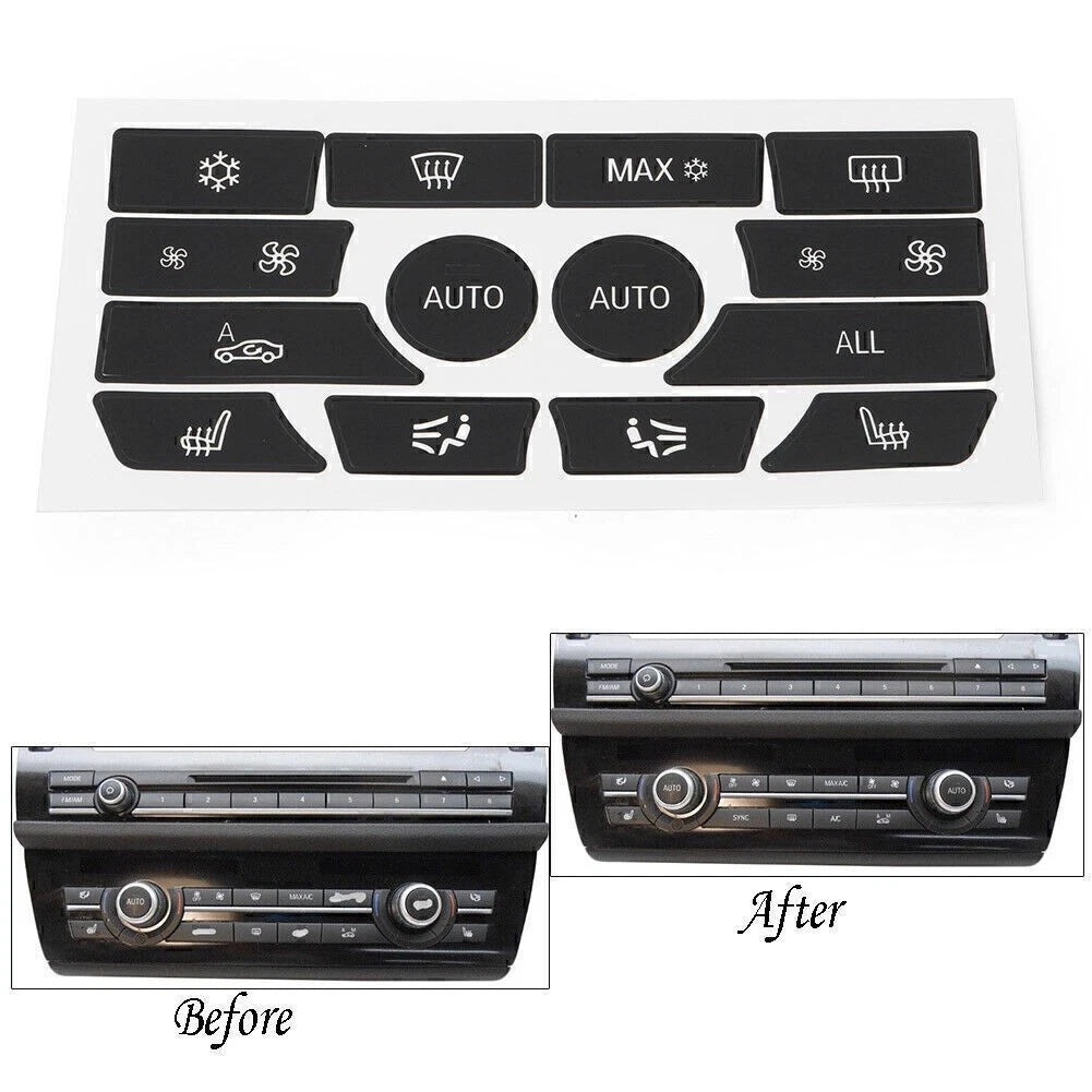 Replacement Climate Control Button Stickers for 2009-2015 BMW 5 Series
