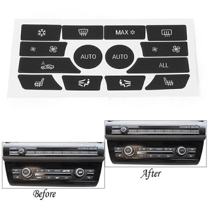 Replacement Climate Control Button Stickers for 2009-2015 BMW 5 Series