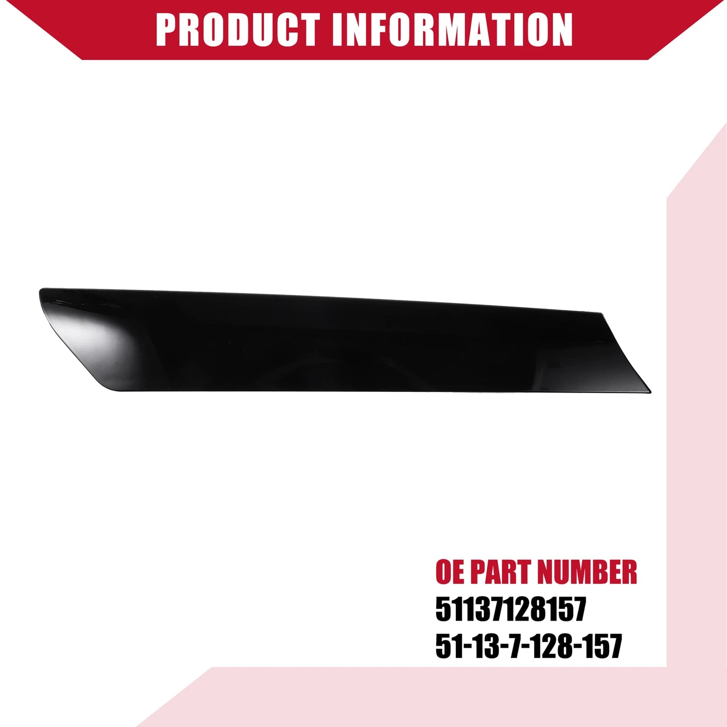 Front Left Windshield A-Pillar Trim for Mini Cooper (2002-2008)