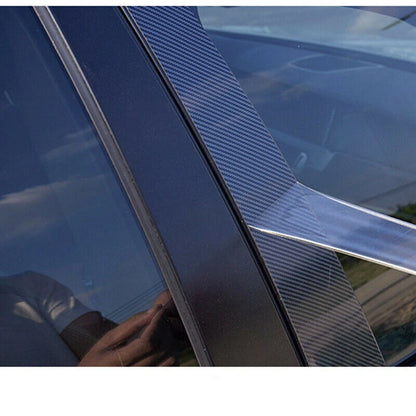 10 x CF Pillar Posts Door Window Trim Cover for TOYOTA RAV4 (2019-2023)