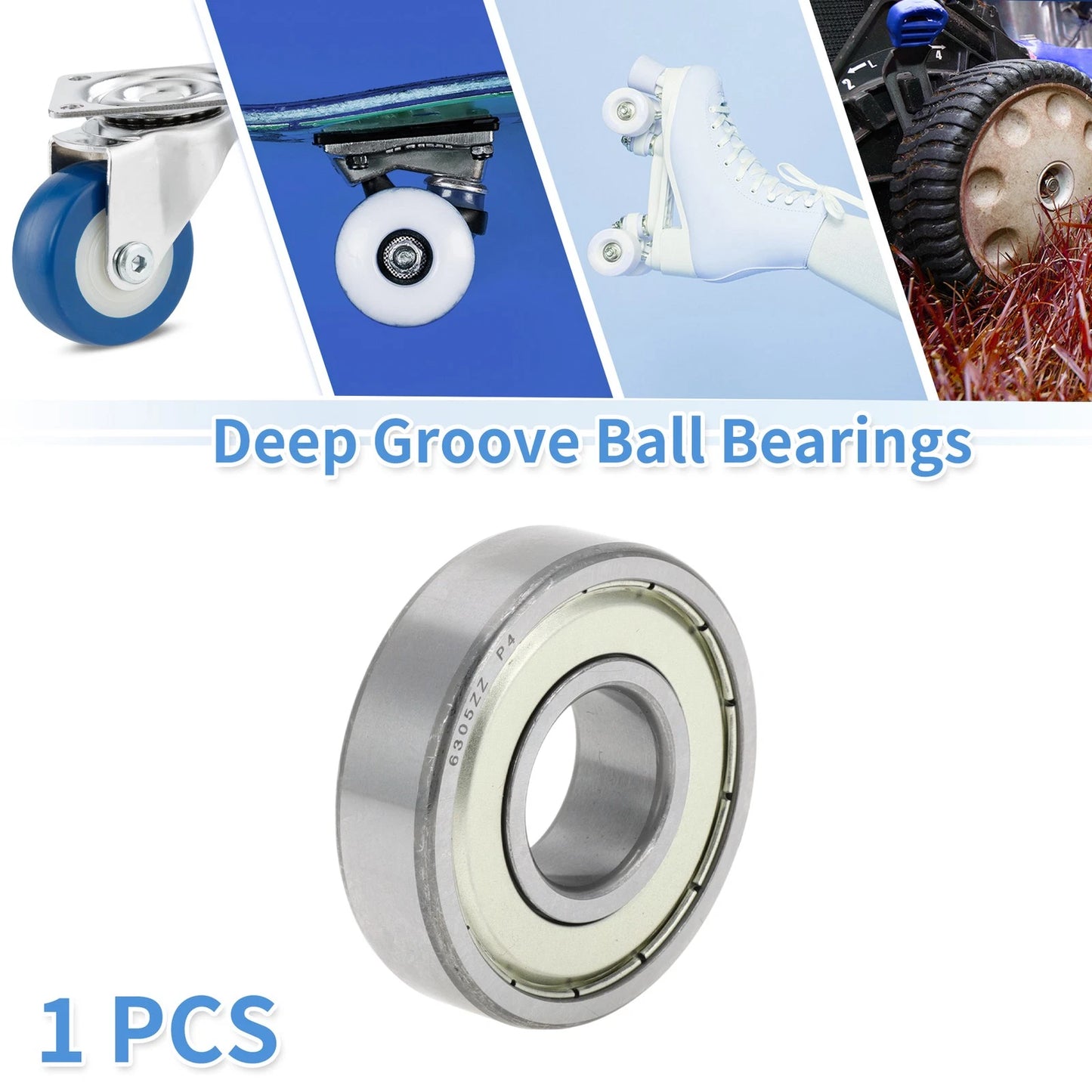 Deep Groove Ball Bearings P4 25x62x17mm for Scooter Skateboard Wheel
