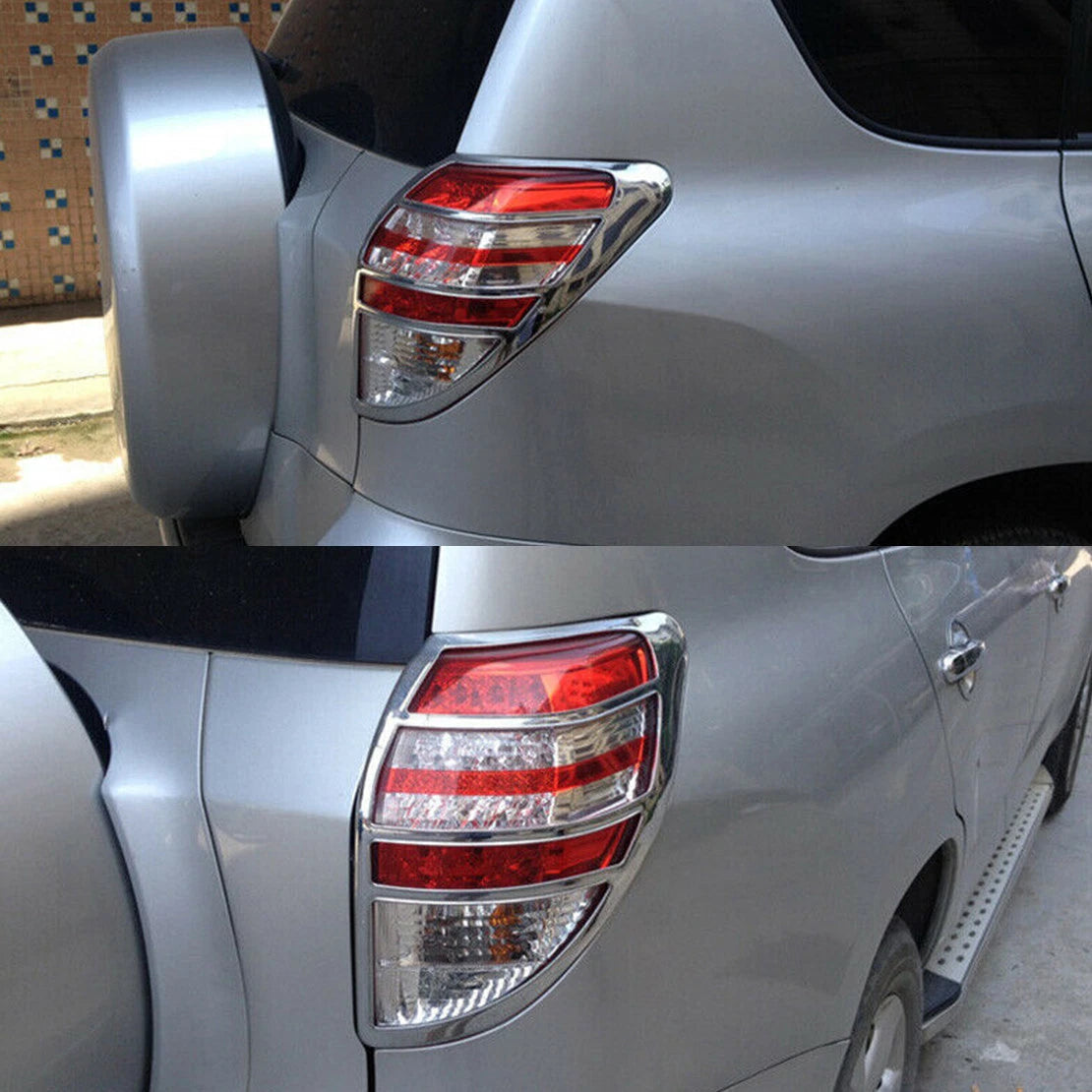 Chrome Silver Brake Lamp Tail Light Cover for Toyota RAV4 (2006-2012)