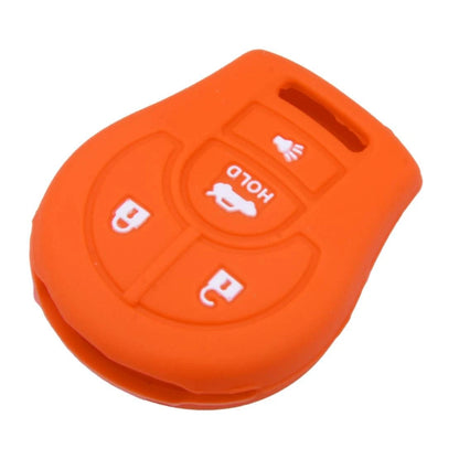 Orange Silicone Smart Key Case Cover for Nissan Juke NV200 Cube Sentra Rogue