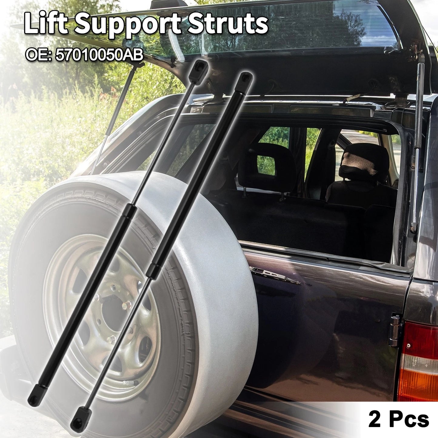 Rear Window Lift Supports for Jeep Liberty (2009-2012) - 2 x Struts