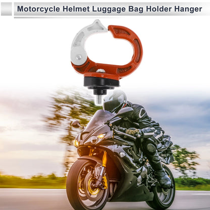 Round Shape Aluminum Alloy Motorcycle Hanging Hook 1 Pc Orange White
