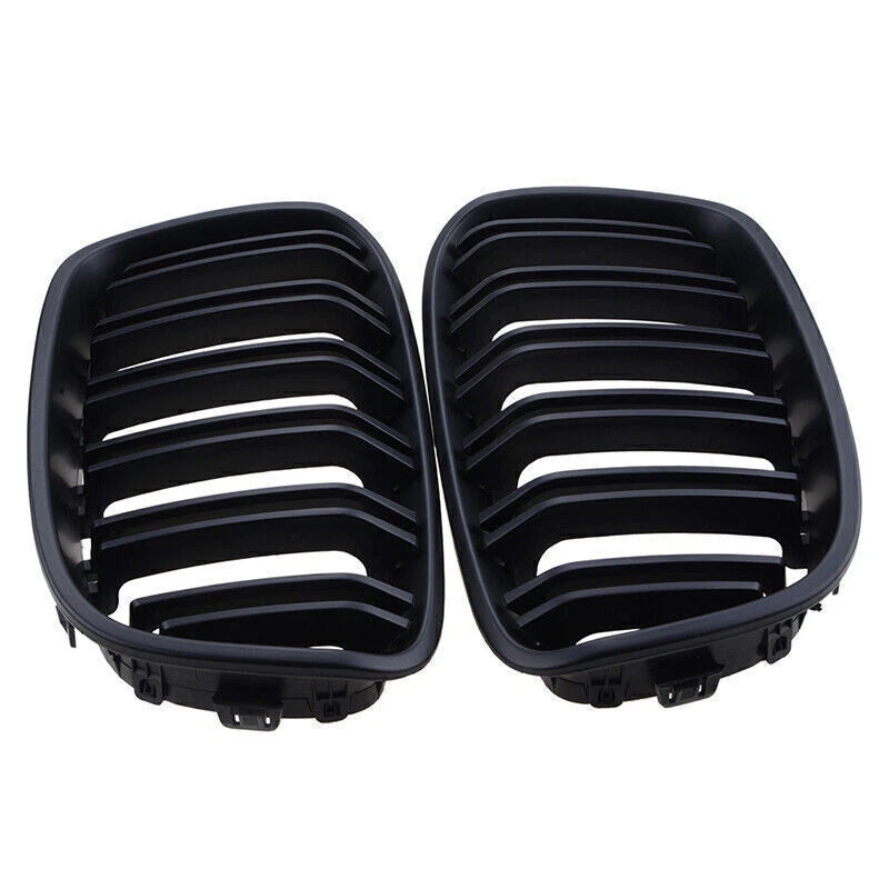 Matte Black Front Kidney Grilles for BMW F20/F21 2011-2014 (2011-2014)