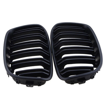 Matte Black Front Kidney Grilles for BMW F20/F21 2011-2014 (2011-2014)
