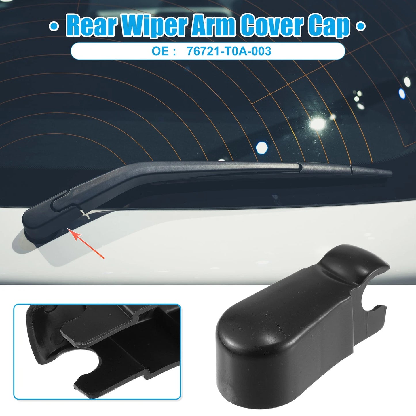 Rear Windshield Wiper Arm Nut Cover for Honda CR-V (2007-2016)