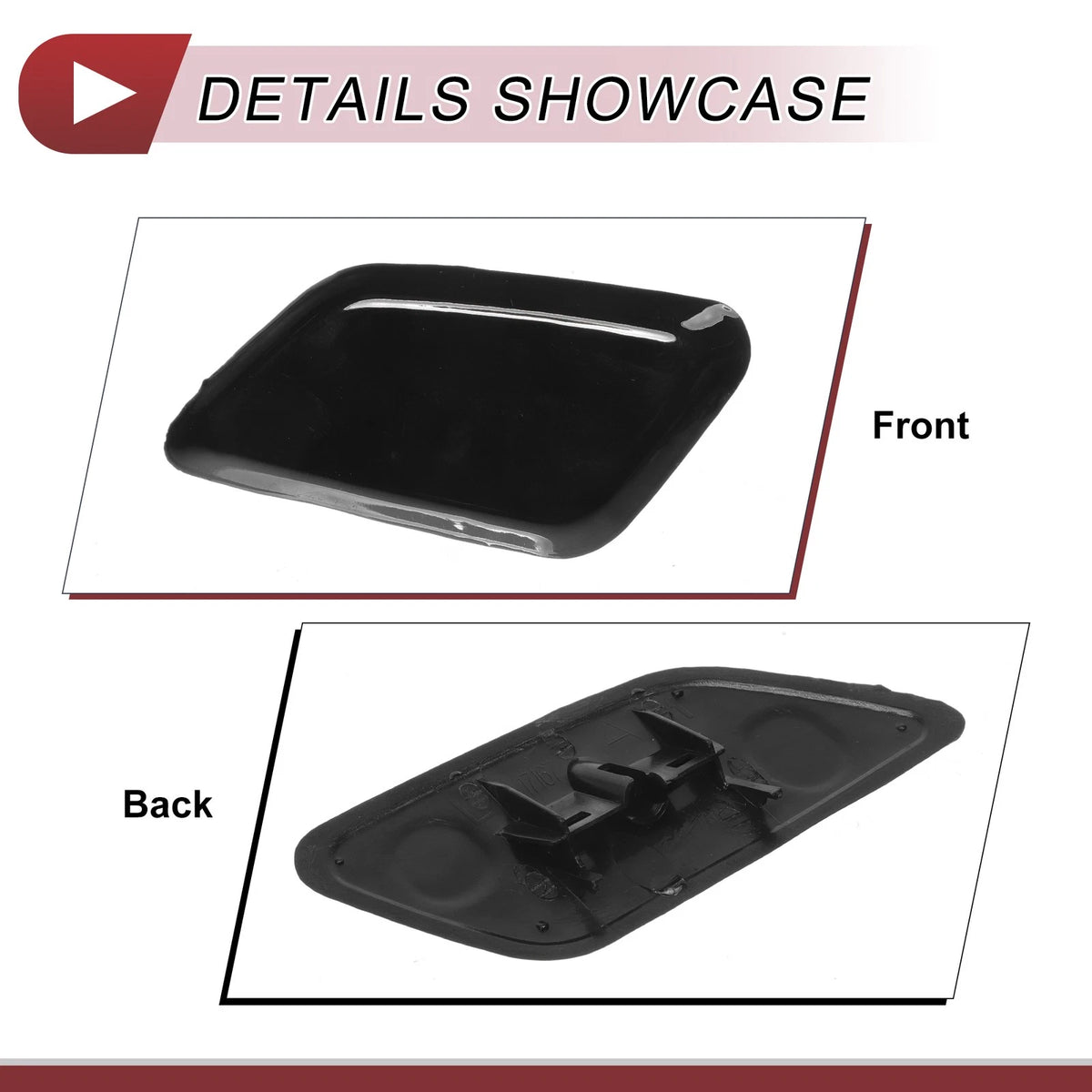 Front Left Washer Nozzle Cover for Honda Odyssey (2009-2014) Black 1 x Cap