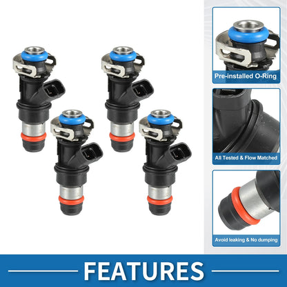 Fuel Injector 2.2L for Chevrolet S10 Base LS (2000-2003) 4 Pcs