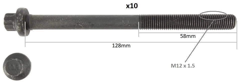 Cylinder Head Bolt Set for Mazda 2 DY10 DE10 1.5L ZY VVT