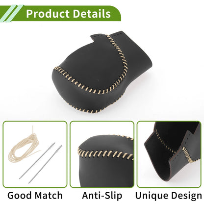 Gear Shift Knob Cover for Honda Civic 2022-2024 Black Beige Faux Leather