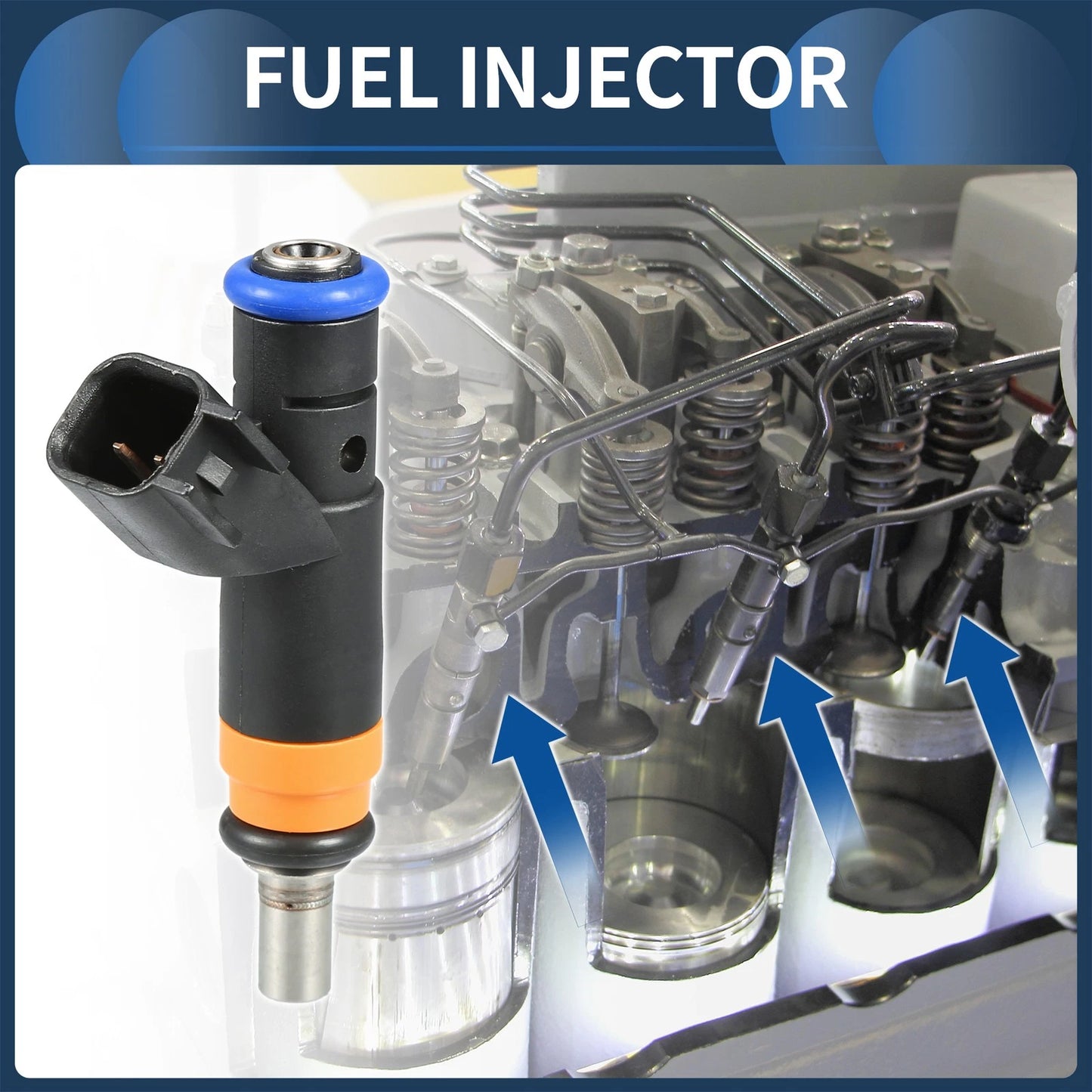 5.7L Fuel Injector for Dodge Ram 1500 (2009-2010) Black 8 Pcs