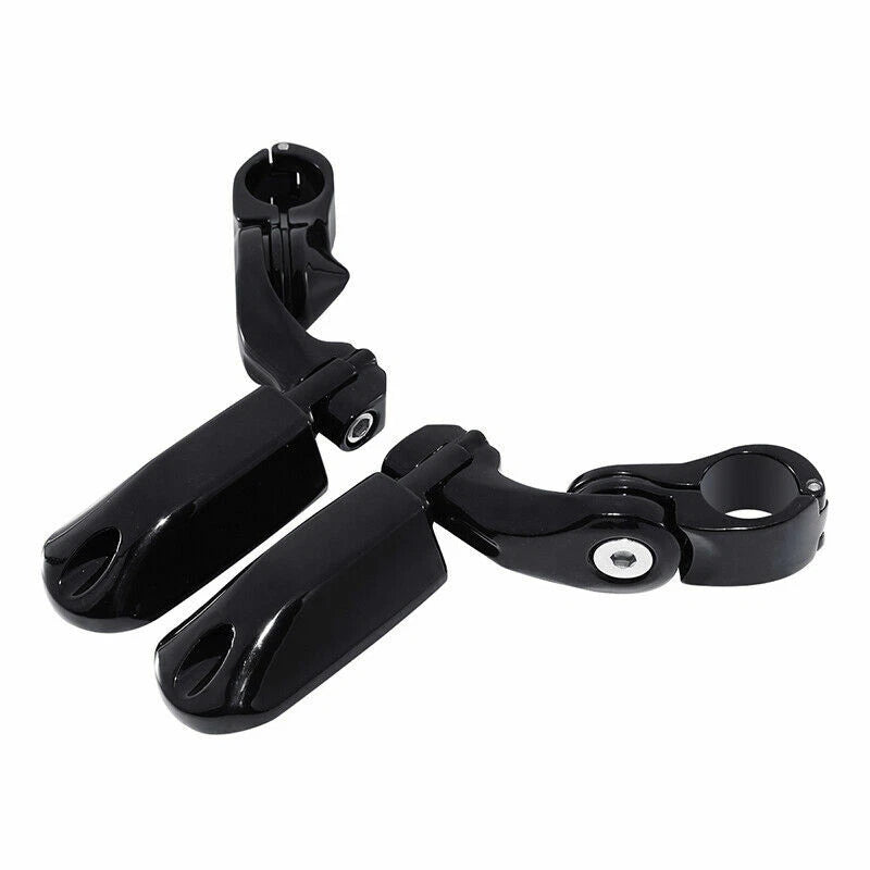Black Engine Guard Highway Bar Footpegs for Harley Electra Glide (1997-2008)