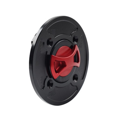 CNC Red 4-Hole Gas Fuel Tank Cap Cover for DUCATI Panigale V4/S/R (2018-2021)