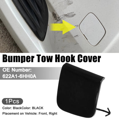 Front Right Bumper Tow Eye Hook Cover Cap for Infiniti Q50 Black
