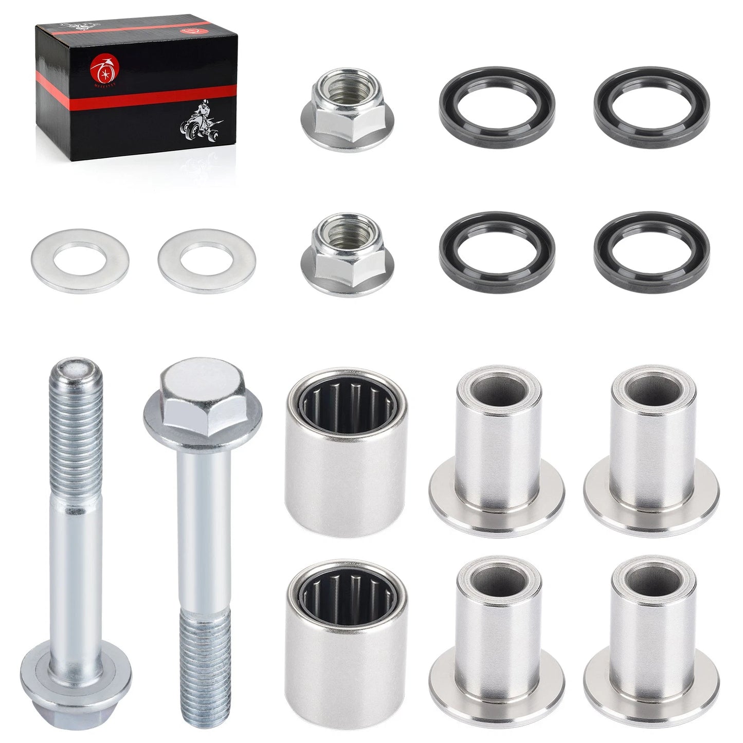 2 x Front Upper A-Arm Bushing & Bolt for Suzuki Quadsport Z400 LTZ400 (2003–2008)