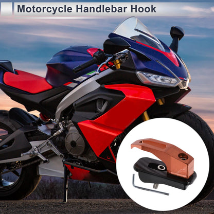 Rectangular Aluminum Alloy Motorcycle Hanging Hook 1 Set Orange for Motorcycle