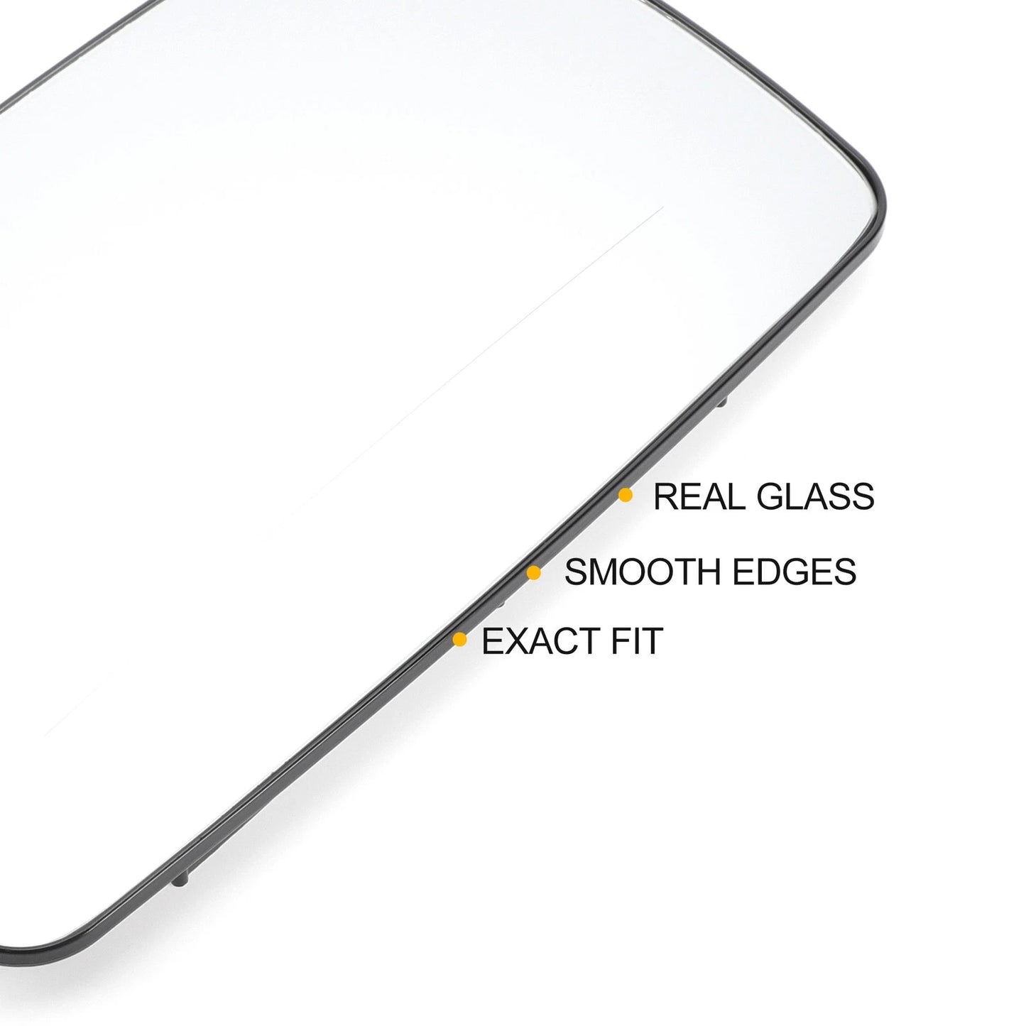 Right Upper White Mirror Glass with Back Heated for Mercedes Sprinter (1995-2006)