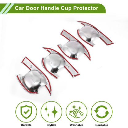 Chrome Silver Door Handle Cup Protectors for Nissan Sylphy (2020) 4 Pcs