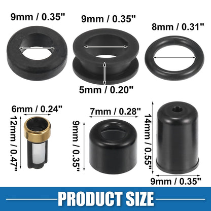 Fuel Injector O Rings Seals 4 x Micro Filters for Toyota Tacoma (1995-2000)