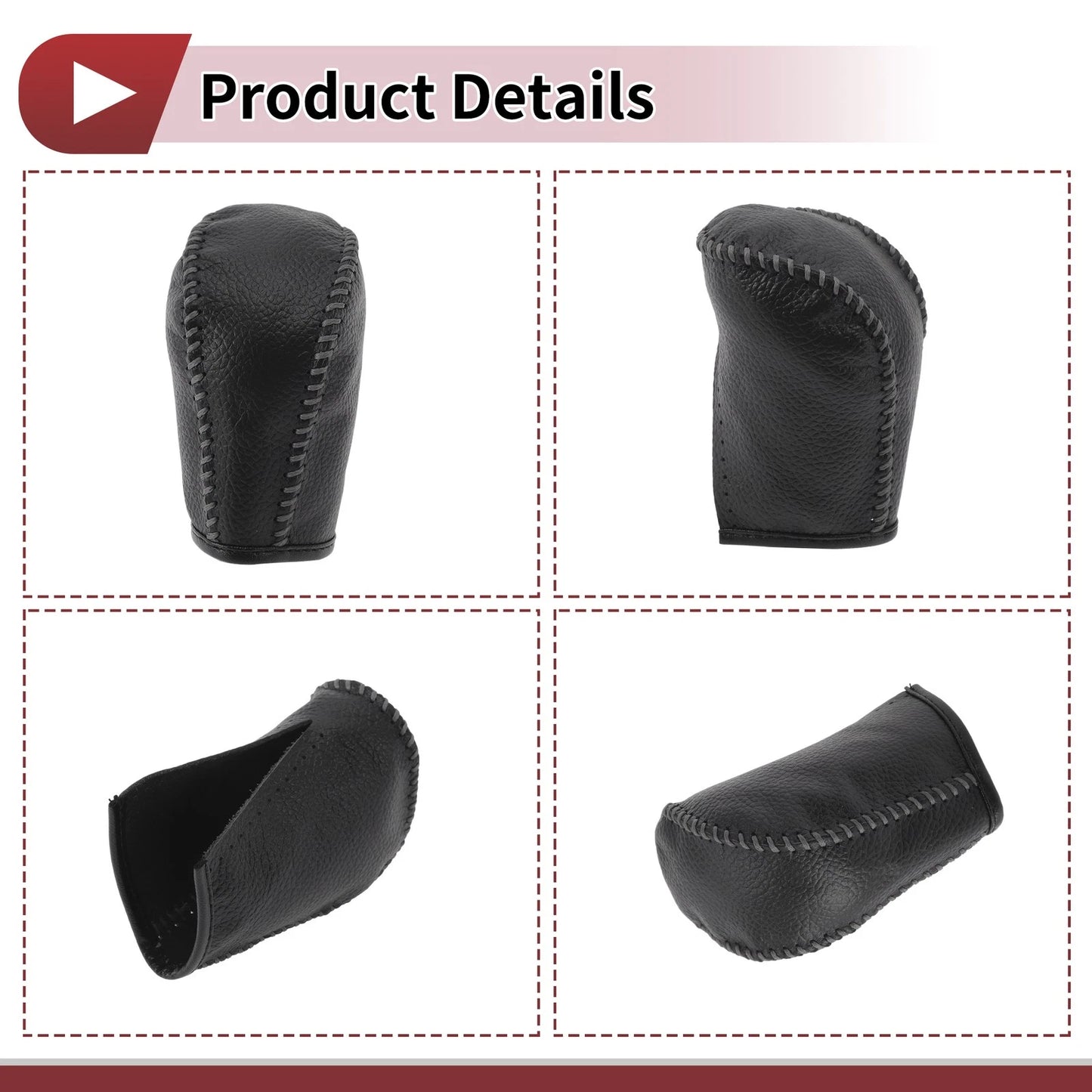 Car Gear Shift Knob Cover for Subaru Forester (2006-2012) Gray Faux Leather