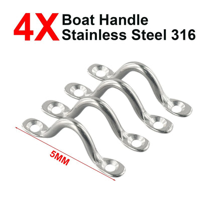 4 x Wire Eye Straps for Yacht Bow Camel Back Canopy
