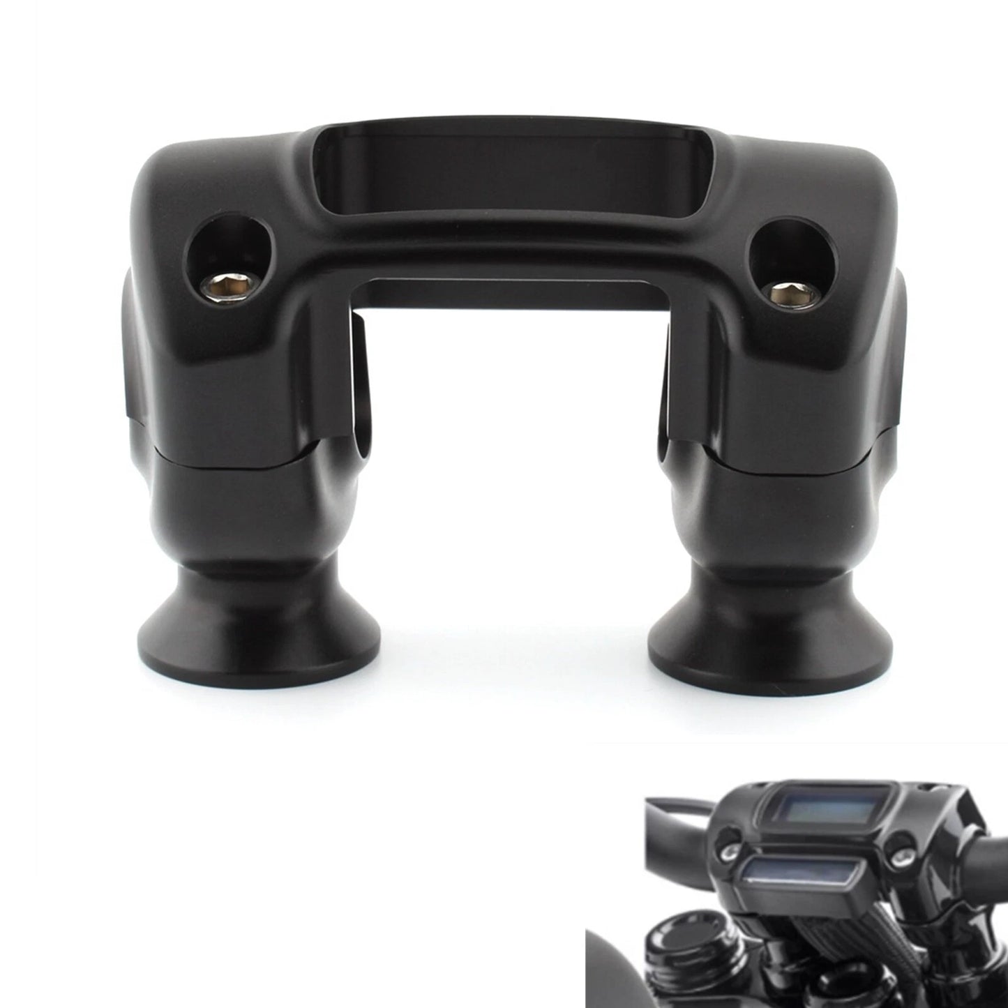 2" Riser 1.25" Handlebar Clamp for Harley Dyna, Softail, Touring, Fat Bob