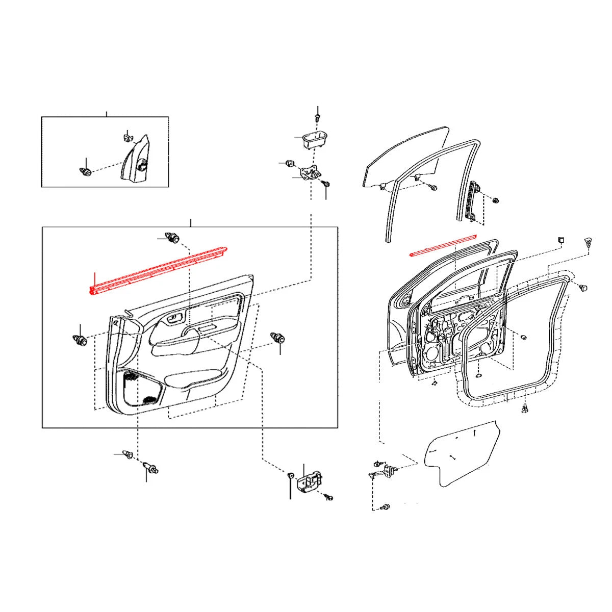 Door Belt Moulding for Toyota Hilux 4DR 2004-2015