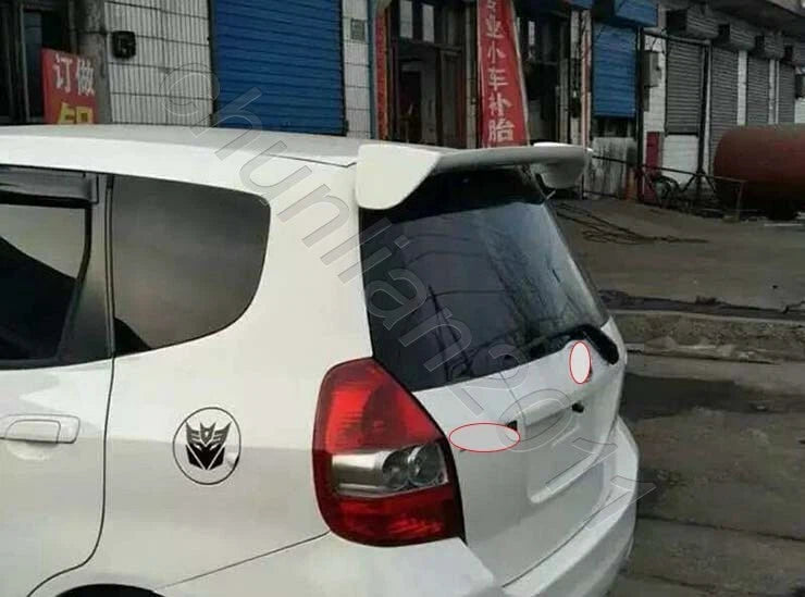 Unpainted Rear Boot Spoiler Wing for Honda Fit Jazz Hatchback (2002-2013)