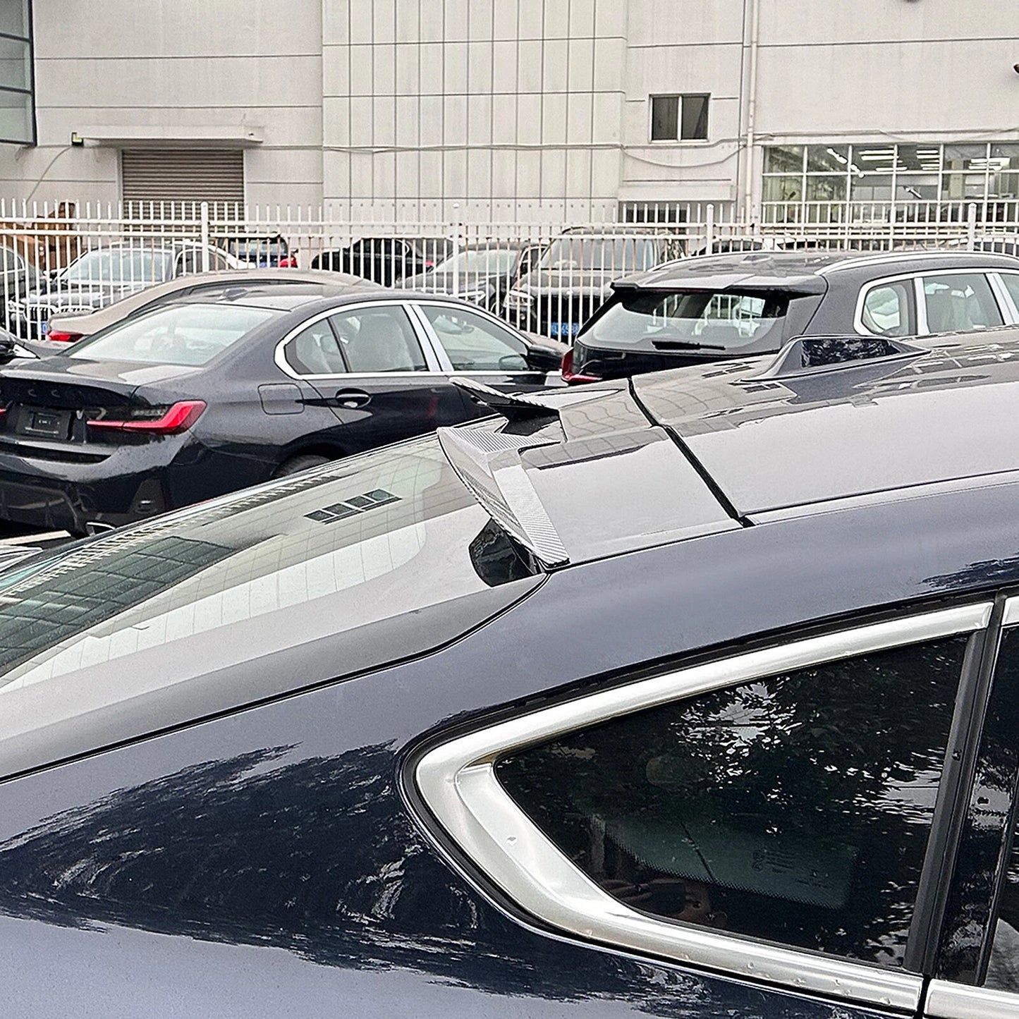 2 x Rear Boot Spoiler Lip for BMW X6 G06 (2019-2024) Carbon Fiber Look