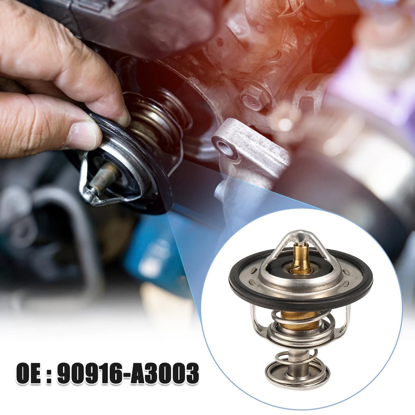 Engine Coolant Thermostat 90916-A3003 for Toyota RAV4 (2009-2018)