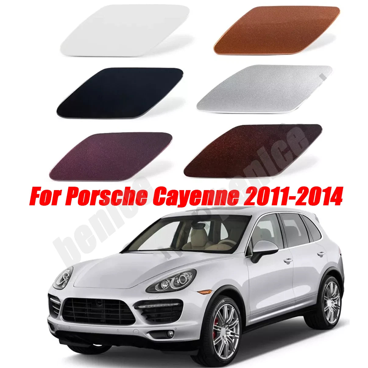 Front Bumper Headlight Washer Nozzle Cover Cap for Porsche Cayenne (2011–2014)