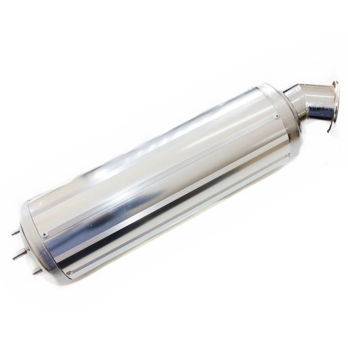 460mm Silver Alloy Exhaust Muffler + Clamp for 150cc 250cc Quad ATV