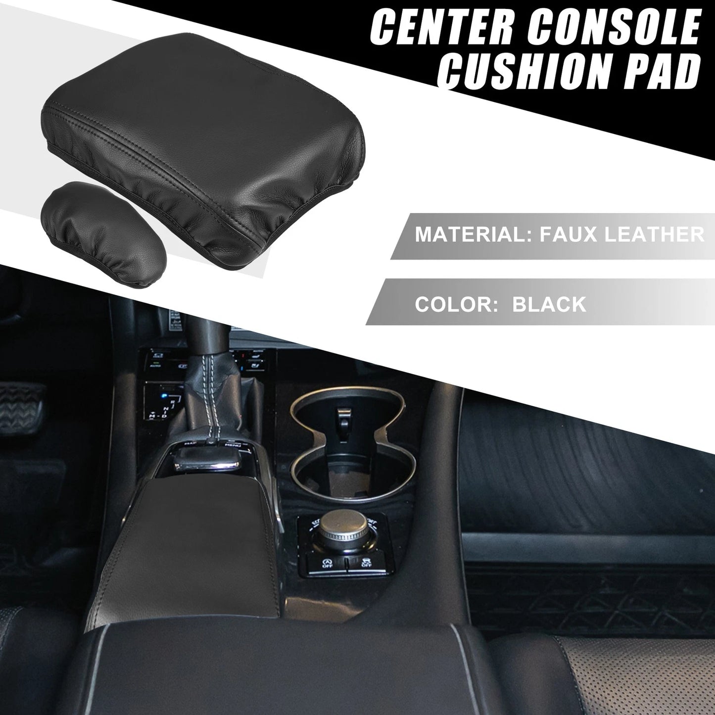 Center Console Pad Cover for Lexus RX350 (2015-2022) Black