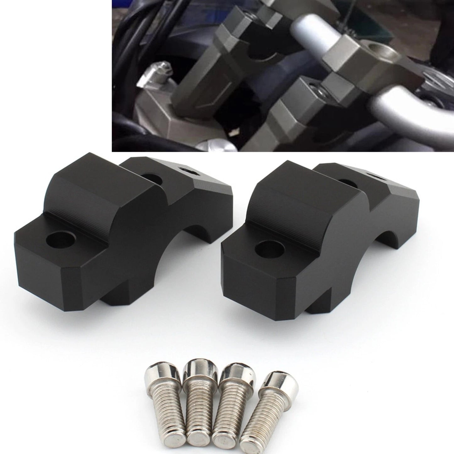 Handlebar Riser Mounting Clamp Adapter for YAMAHA MT09 Tracer (2015-2020)