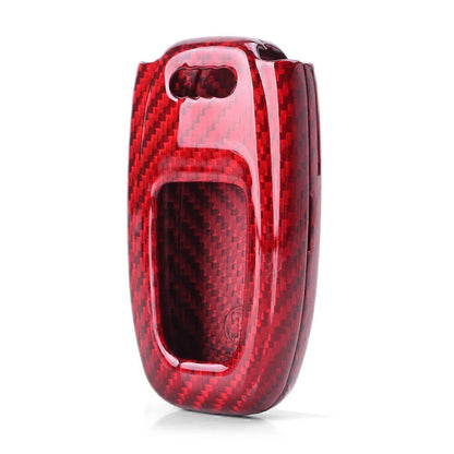 Carbon Fiber Remote Key Fob Cover Case for Audi A3 A4 A5 A6 A7 A8