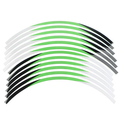 21" 19" Rim Stripes Wheel Stickers for Kawasaki KX 250F (2004-2021) Green