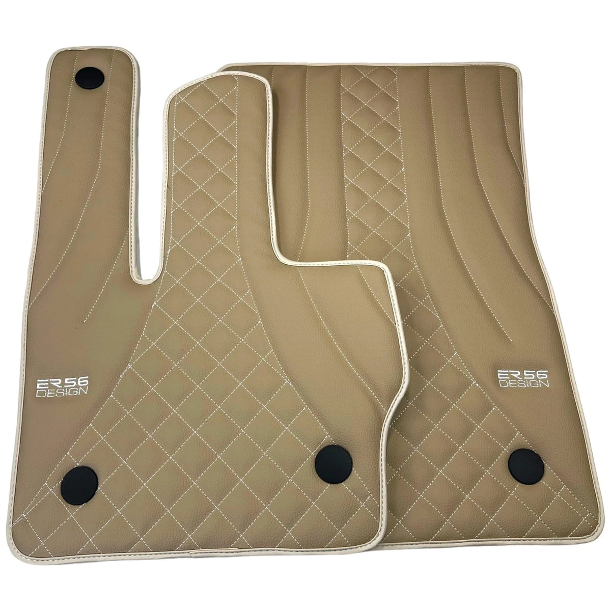 Beige Leather Floor Mats for Mercedes Benz G-Class W463 (2008-2018)