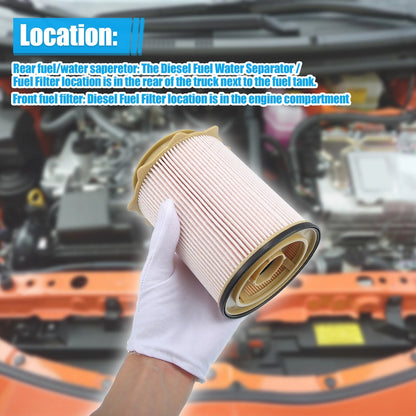2x 6.7L Fuel Filter Water Separator for Dodge Ram 2500/3500/4500/5500