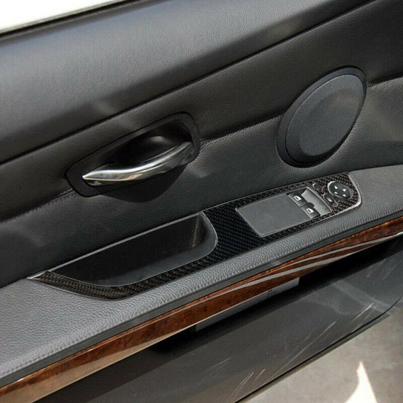 Carbon Fiber Window Switch Panel Trim Set for BMW 3 Series E90 E92 E93 (2005-2012)
