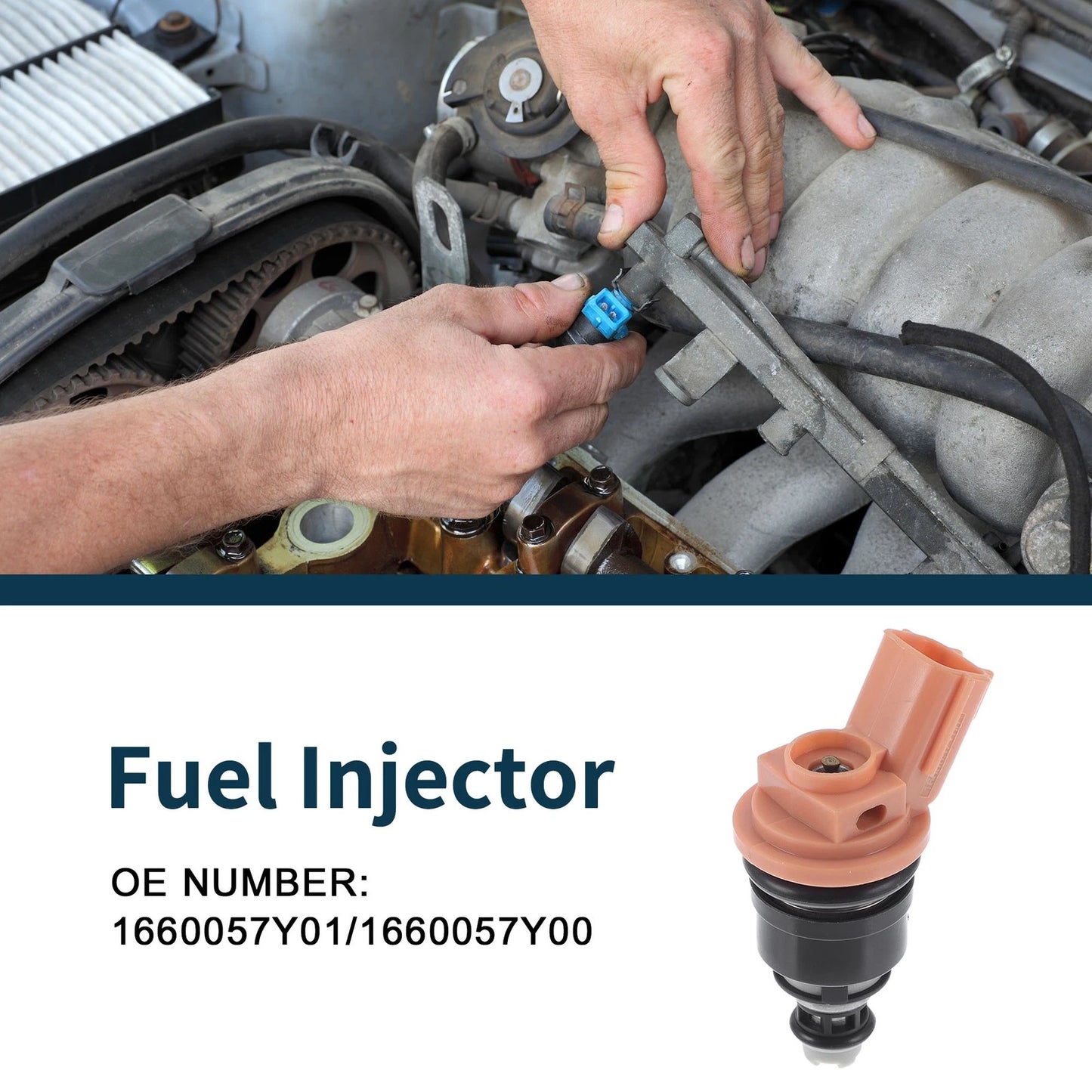 Fuel Injector 1660057Y01 for Nissan Sunny Saloon 1.6 (1990-1994)